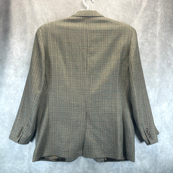 CHAPS Ralph Lauren Men's 44R Blazer Jacket Plaid Wool Classic Fit Sport Coat - Picture 4 of 8